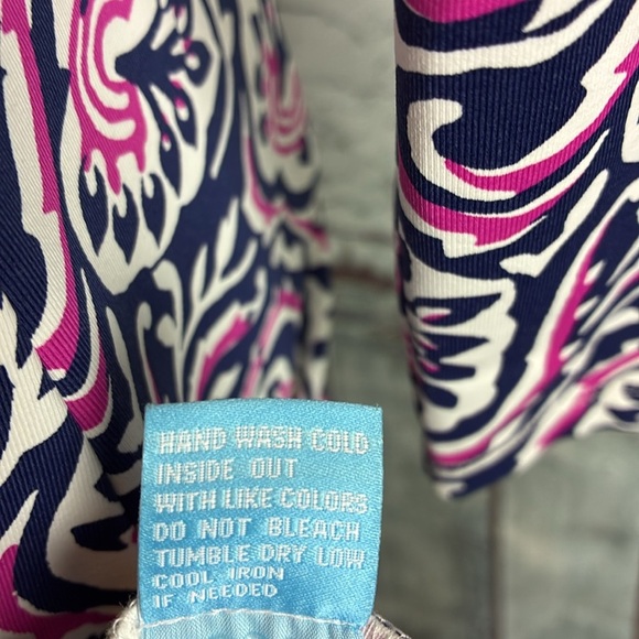 J. McLaughlin Agnetta Geoprint Catalina Dress Sz M Resortwear Preppy Old Money - Picture 11 of 13